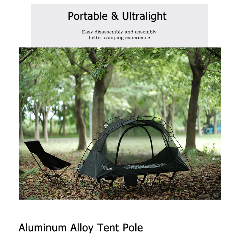 Cheap Goat Tents Folding Bed Tent 1 Person Ultralight Portable Outdoor Hiking Backpacking Camping Cot Tent Single Anti mosquito Waterproof Net   
